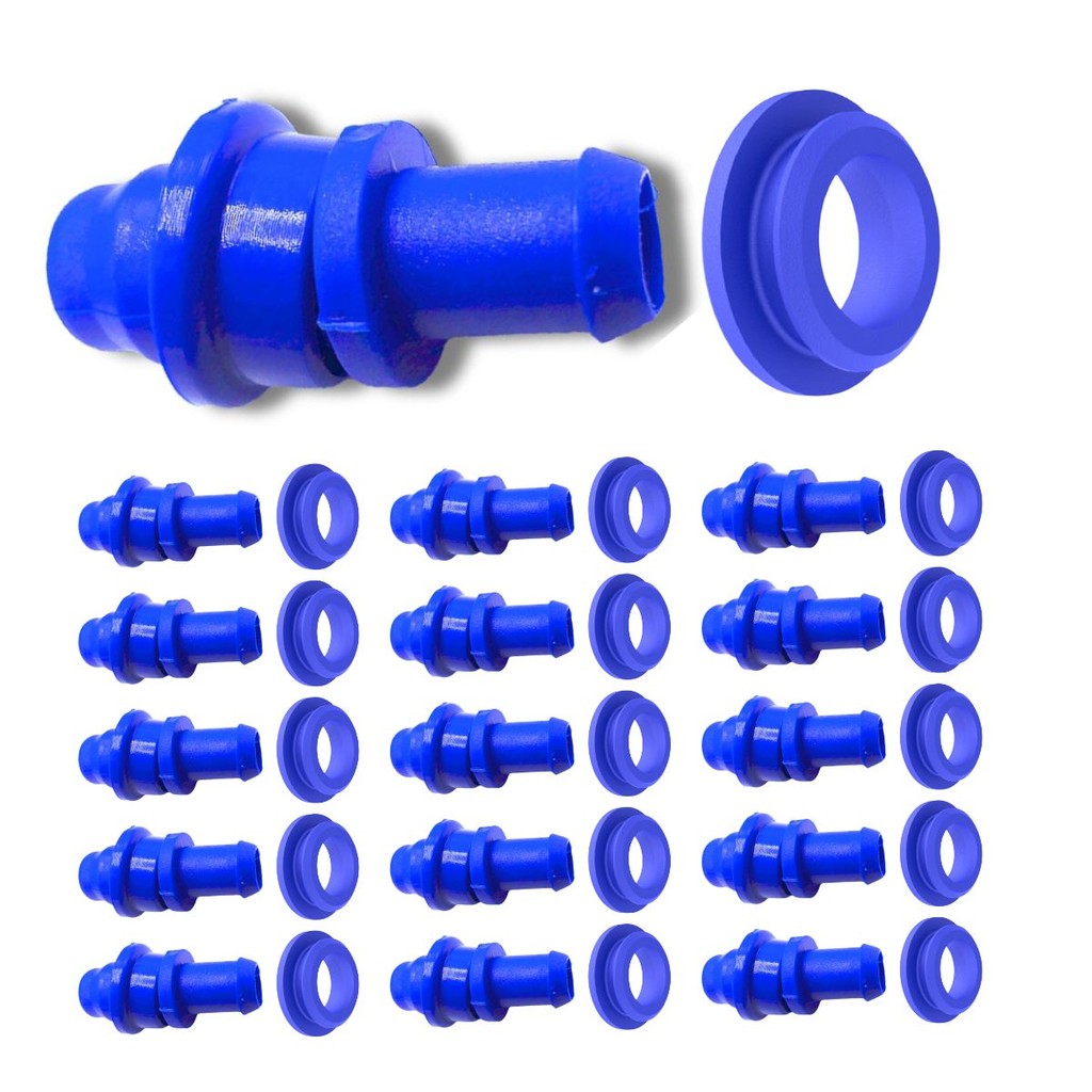 Kit 50und Conector Inicial 16mm com Anel Fita Gotejadora+Chula Bilabial ...