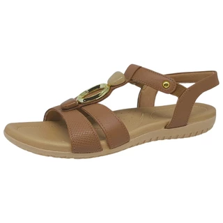 Sandália Feminina Couro Facil Calce Ajuste Elástico Usaflex em Oferta na Shopee