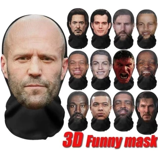 Máscara Facial Engraçada 3D Balaclava Ronaldo Messi Mr Bean Jason Statham Criativo Cosplay Máscaras Faciais Completas Ho