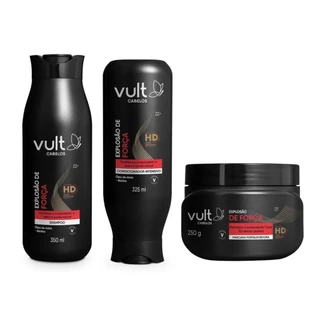 Combo Kit Vult Cabelos Explosão de Força: Shampoo + Condicionador + Máscara