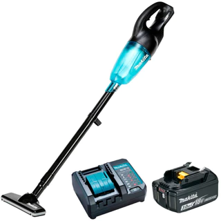 Kit Aspirador de Pó MAKITA DCL180ZB + Bateria BL1830B 3.0Ah 18V + Carregador Bivolt DC18WC
