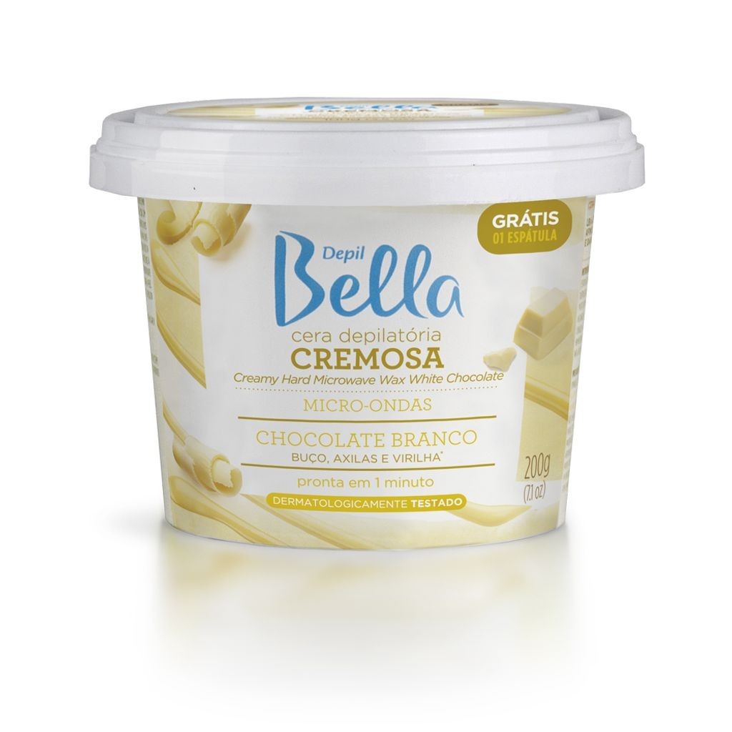 Imagem do produto Cera Quente Depilatória Cremosa para Micro-ondas Chocolate Branco Depil Bella