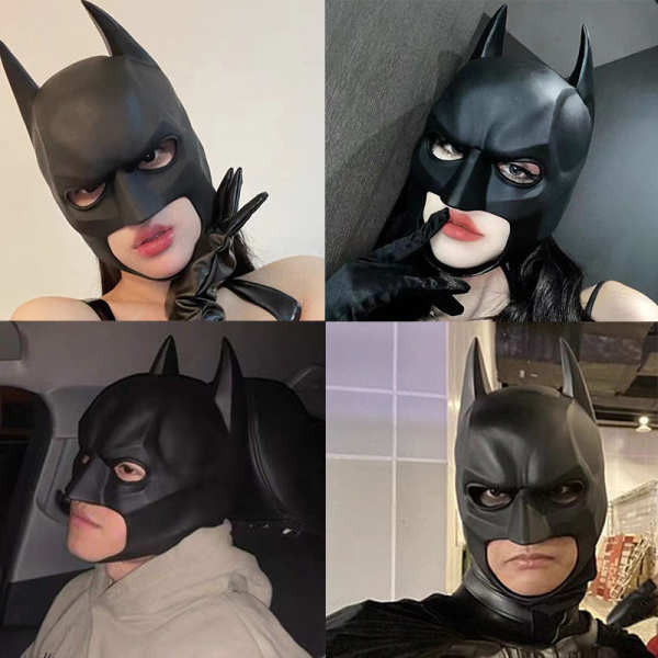 máscara de terror Batman Máscara Capuz Máscara Batman Masculino Bonito Rosto Inteiro Tik Tok Live Adereços Halloween Cosplay