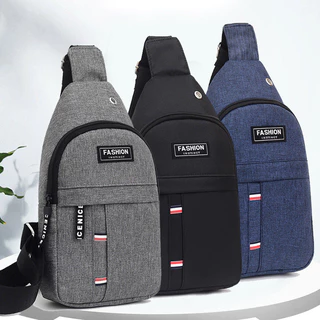 1pc Homens De Mochila De Peito 2024 Nova Versão casual Coreana De Tecido Oxford Esporte Bolsa Pequena De Lona Ombro Simples