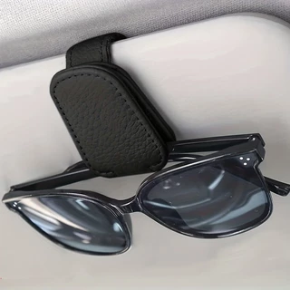Clip Universal Magnético De Couro PU Para Visores De Óculos De Sol-Armazenamento Seguro E Proteção Contra Arranhões Acessórios De Automóveis