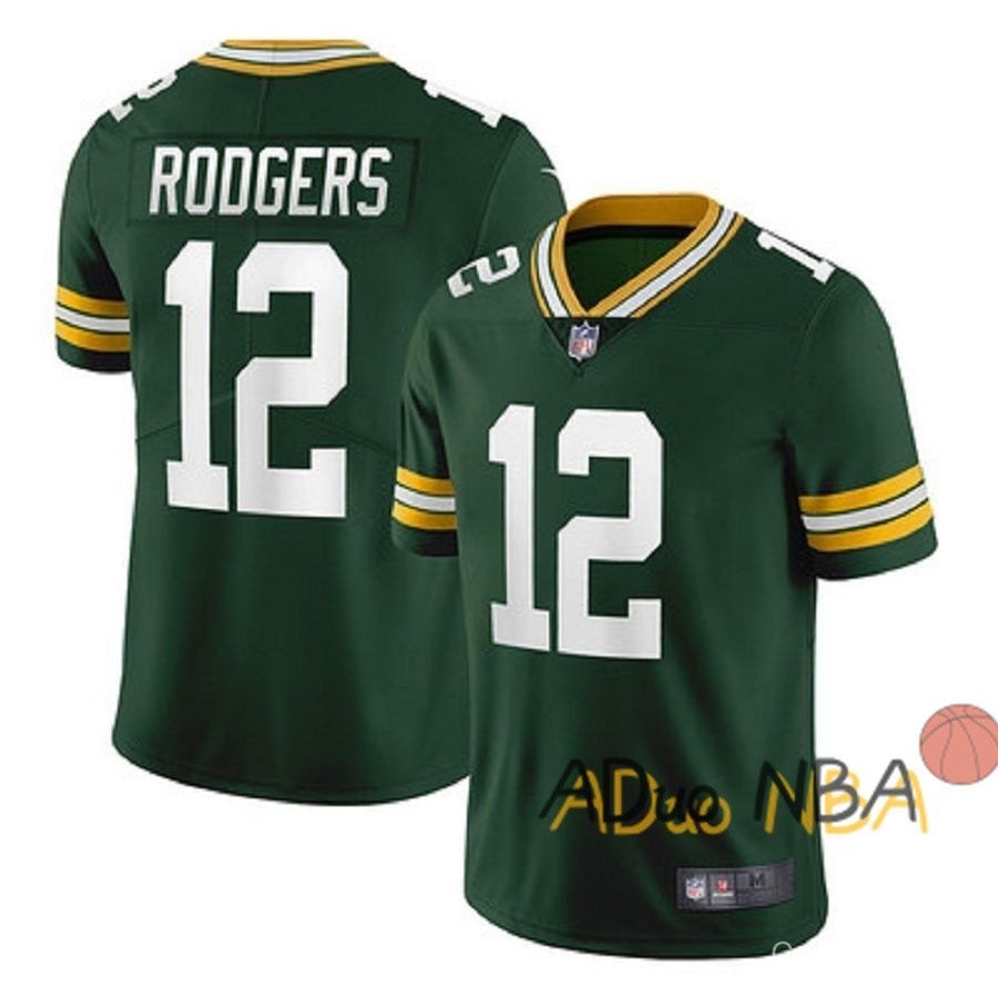 Bordado Homens Green Bay Packers #12 Aaron Rodgers Verde Limitada ...