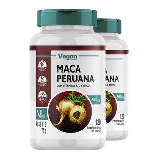 Kit 2x Maca Peruana 500mg Nutralín 120 Comp./Made in Usa
