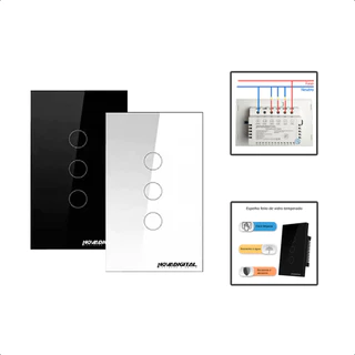 Interruptor Zigbee Touch 3 Botões Inteligente 4x2