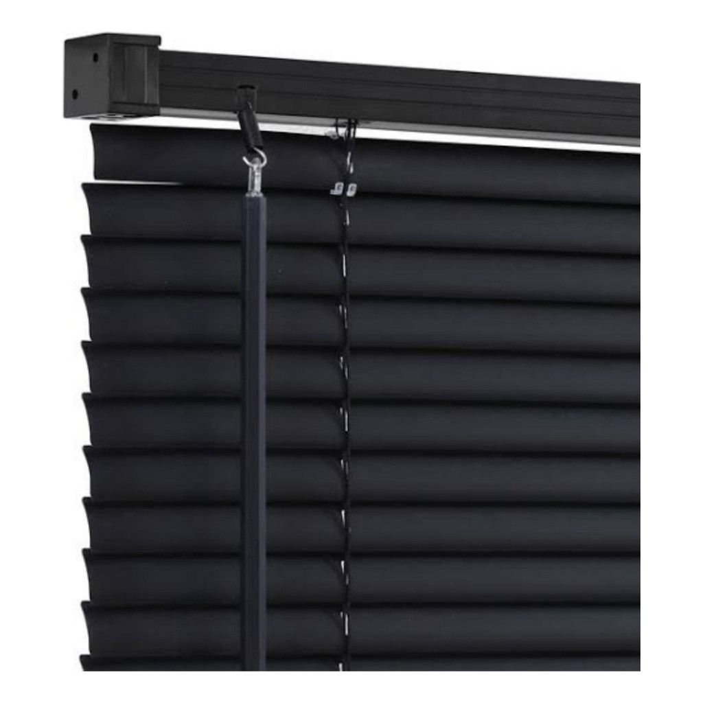 Cortina Persiana 120x130cm Qualidade P/ Quarto Cozinha Preta | Shopee ...