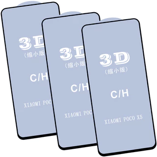 Kit com 5x Películas de Vidro 3d 5d Para Xiaomi Poco X6 e X6 Pro - 5G