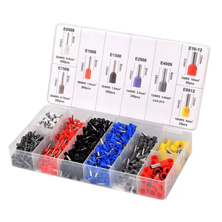 Terminal Tubular Ilhós com Estojo Organizador de 1250 peças 