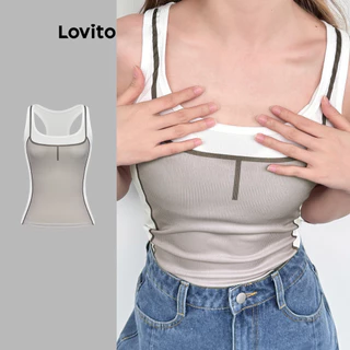 Lovito Regata Casual Lisa para Mulheres L100MD499