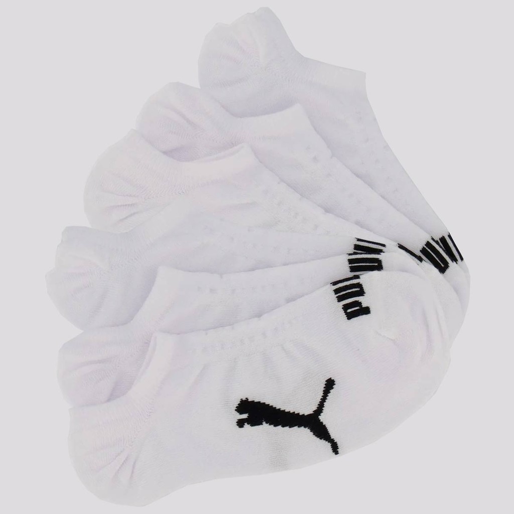 Kit Meia Puma Sapatilha 6 pares Branca