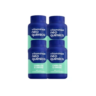 Kit 4x Vitaminas Cabelos E Unhas 60 Cápsulas - Neo Química