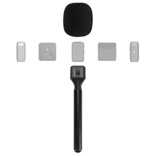 Adaptador De Microfone Para Entrevista Sem Fio Geekria Com Pára-Brisas , Suporte Alça Compatível DJI MIC 1 , 2 (Preto)