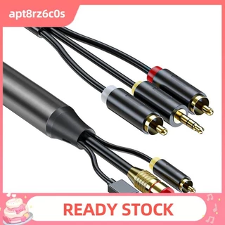 Cabo De Áudio Óptico Digital SPDIF/E Coaxial Para Analógico L/R RCA Estéreo AUX De 3.5 Mm