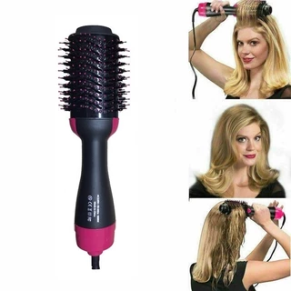 Escova Secadora Oval Elétrica 3 em 1 Hot Air Brush 110V – Alisa/ Modela e Dá Volume em Um Passo Para Cabelos - WL em Oferta na Shopee