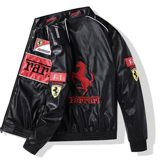 Jaqueta de couro retrô americana para motocicleta masculina, uniforme de beisebol, primavera outono, piloto, jaqueta PU