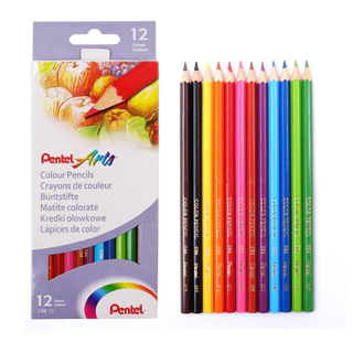 Lapis de cor Pentel Arts caixa 12 cores - CB8-12