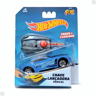 Lançadora Radical e Carrinho Azul Hot Wheels F00034 - Fun