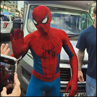 Lançamento Fantasia Homem Aranha Novo Dia Filme Cosplay Adulto e Infantil com Lentes