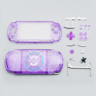 Capa E Botões Da Carcaça Completa Roxa Transparente Para Sony PSP3000