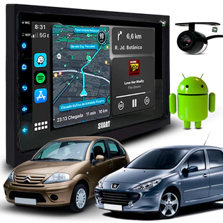 Kit Multimidia Android 7 Pol Peugeot 307 2001 A 10 2011 2012
