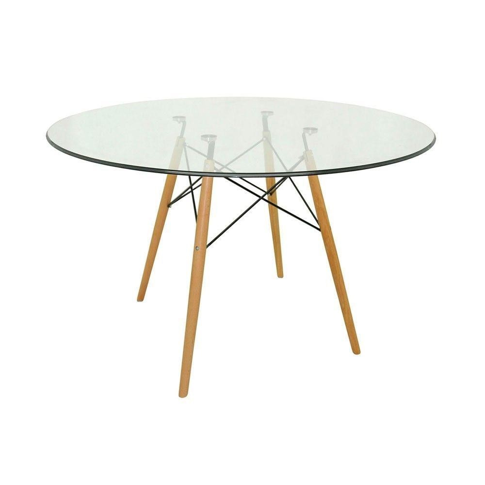 Mesa Eames Eiffel Redonda 90cm - Vidro