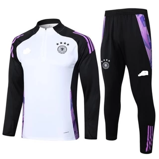 24-25 Germy Half Zip Fato De Treino De Futebol Masculino Jersey + Pants Set Long Sleeve Sportswear Poliéster Moda Esportivo casual Size : S-2XL