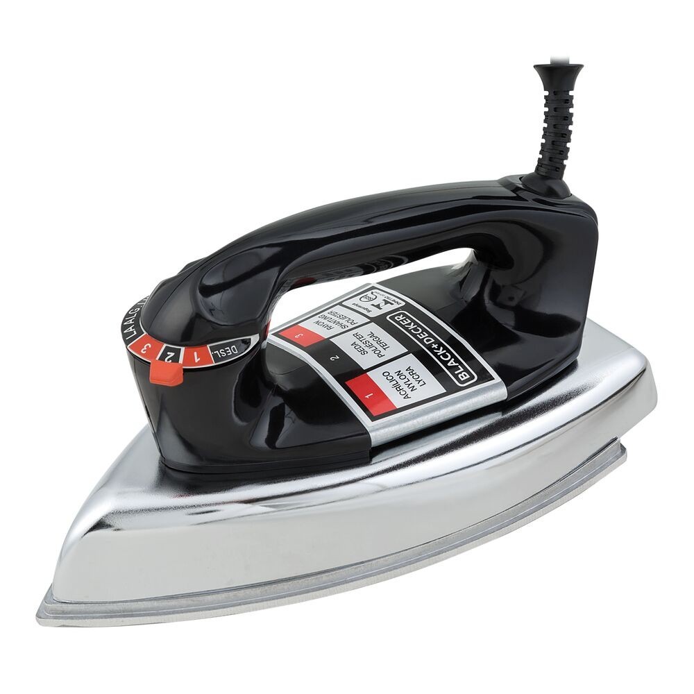 Ferro de Passar Roupas a Seco Black+Decker VFA1110 Preto Original na Caixa