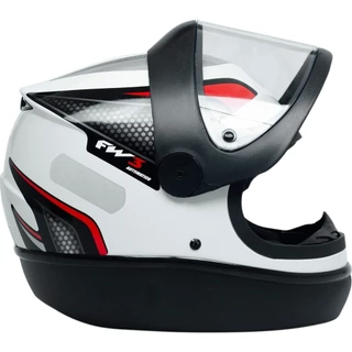 Capacete Moto Fechado Automatic Branco Viseira Cristal Inmetro Tamanho 56 - FW3
