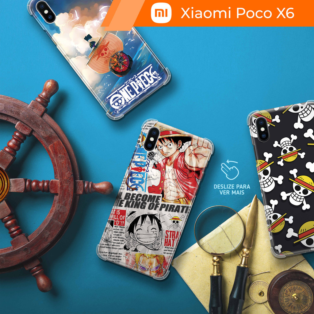 Capa Capinha - Xiaomi Poco X6 - One Piece Anime Pirata