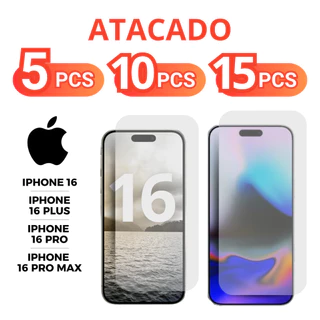 Kit Película Vidro Iphone 16 / Plus / Pro / Pro Max Combo Com 5/10/15 Peças Atacado 2024