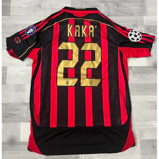 20006/2007 Retro AC MILÃO KAKA Maldini RONALDO Manga Curta Jersey 80 T-Shirt # RONALDINHO 22 21 PIRLO 3 13 Este 9 INZAGHI 99