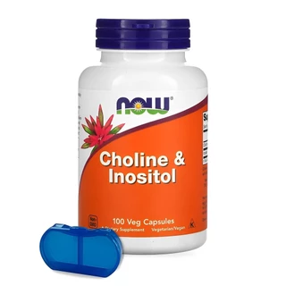 Colina e Inositol Now Foods 100 Caps + Porta Cápsulas