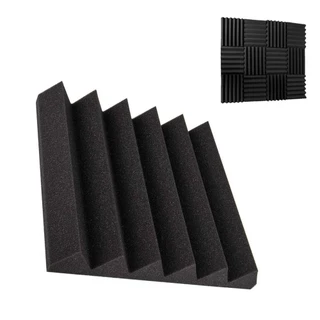 Espuma Acústica para Estúdio 30x30x5cm Placa Autoadesiva Anti-Ruído (Preto)