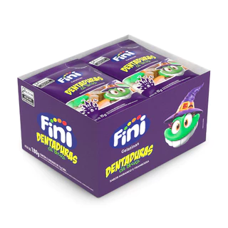 Bala Gelatina Dentadura Bruxa Fini Com 12 Unidades 180g