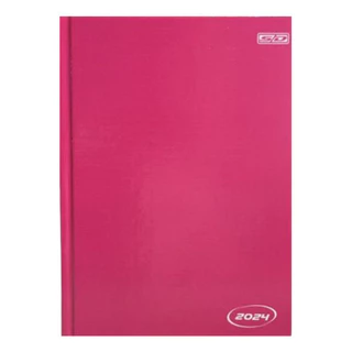 Agenda Anotações 12,3x16,6cm Brochura Rosa 158fl Kbom 2024