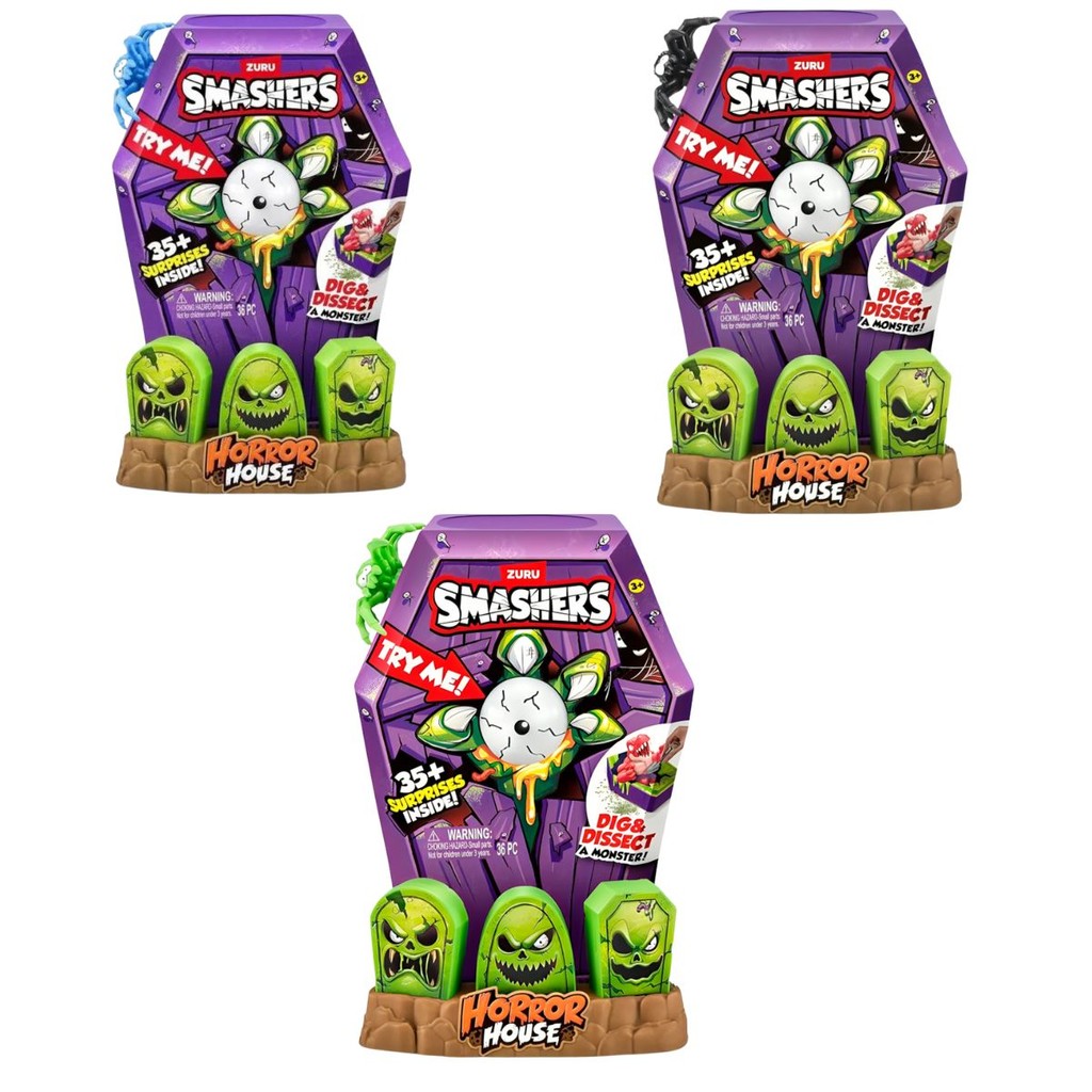 【新品未開封】AMOS TOY House of Horror（6体セット） Brinquedo Zuru Smashers Horror House 35+ Surprises Series 1 - Fun