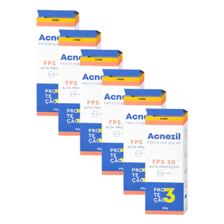 Acnezil Alta Proteção Cimed Protetor Solar FPS 30 Com 60g Kit Com 6 Itens em Oferta na Shopee