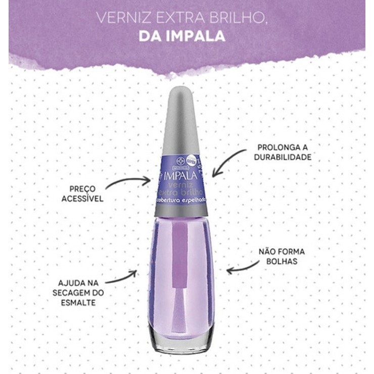 Esmate Impala verniz extra brilho 7,5ml