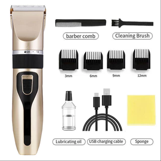 Cortadores de cabelo profissionais recarregáveis, máquina de cortar cabelo sem fio, conjunto de corte de cabelo para uso