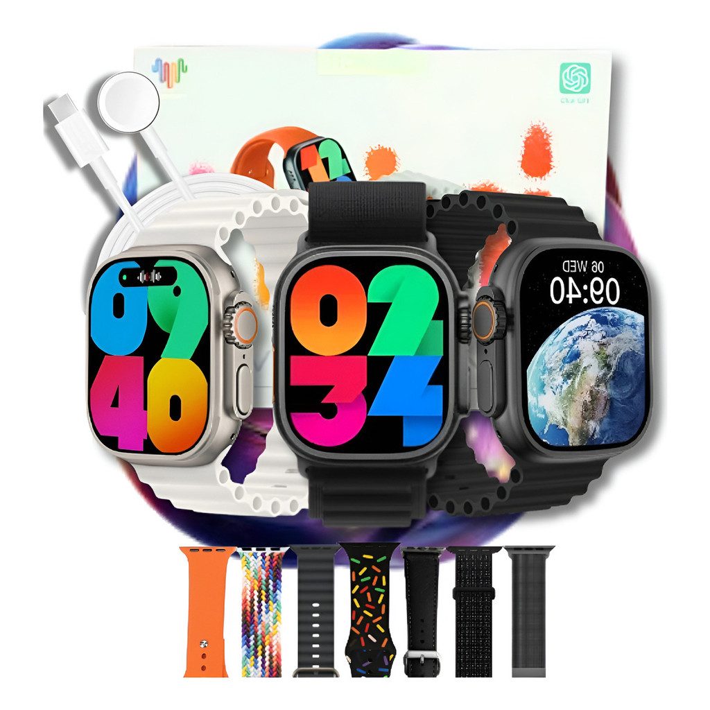 Relógio Smartwatch Hw Ultra Mini 2 Howear Amoled 7 Pulseiras | Shopee ...