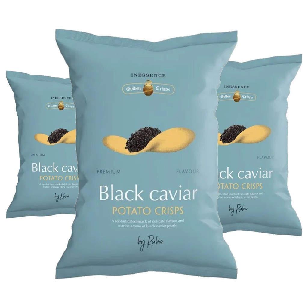 Kit 3und Batata Chips Sabor Caviar Inessence by RUBIO 125g