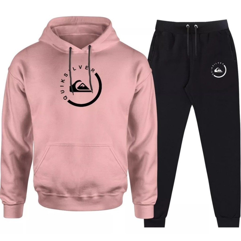 Conjunto de Moletom Quiksilver Redondo Grande Tecido de Alta