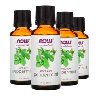 Kit 4x Óleo Essencial Hortelã 30ml Now Foods Peppermint Puro /Made in Usa