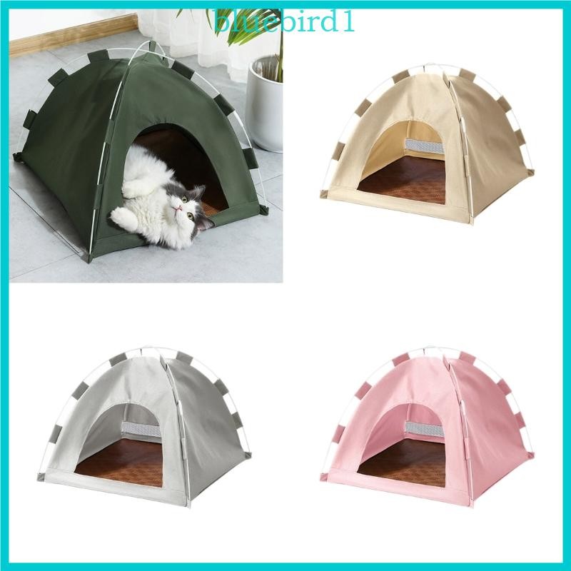 BLUE Pet Teepee Dogs Cama Para Gatos Ar Cães Acampamento Tenda Descanso Removível