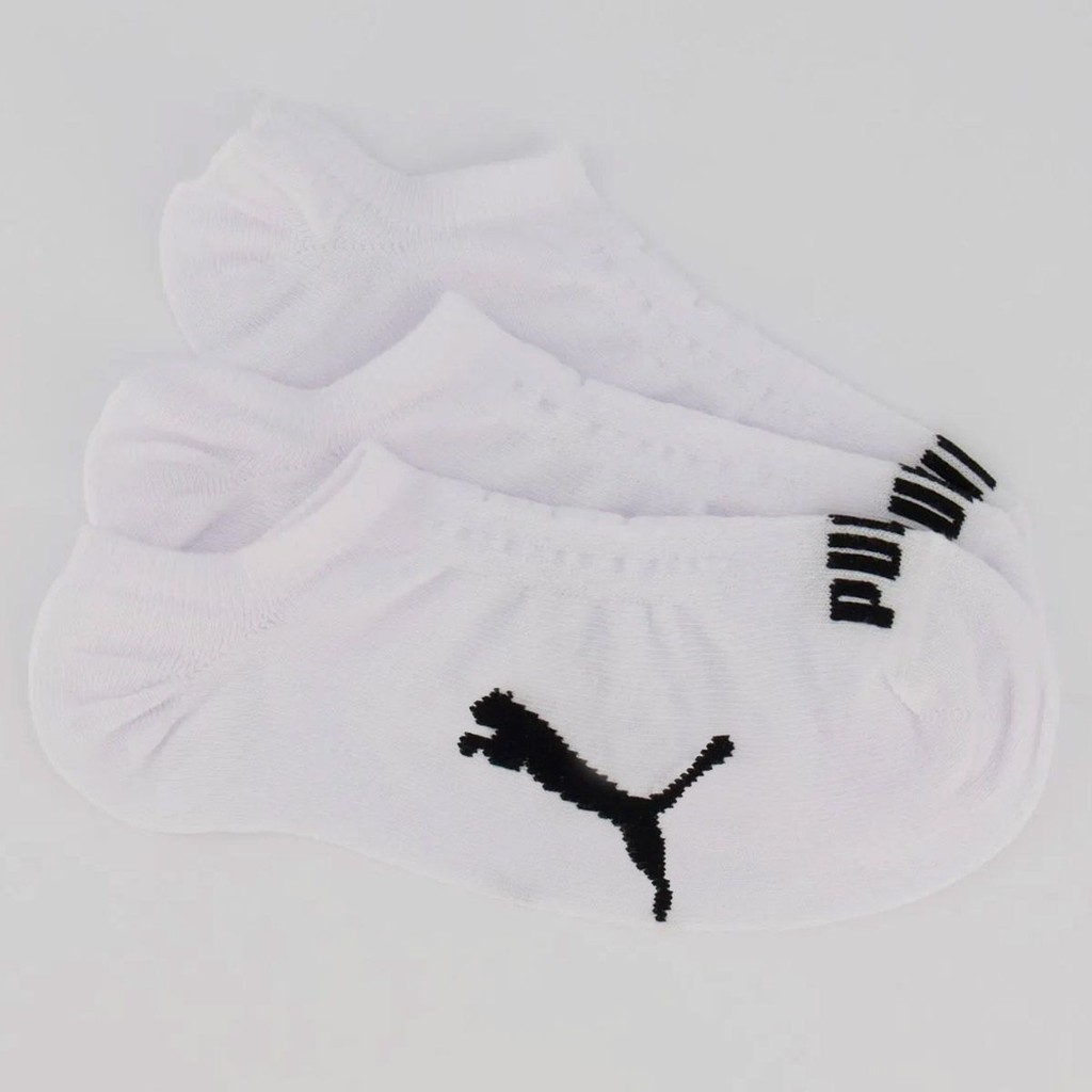 Kit Meia Puma Sapatilha 9 pares Cano Invisível Bra