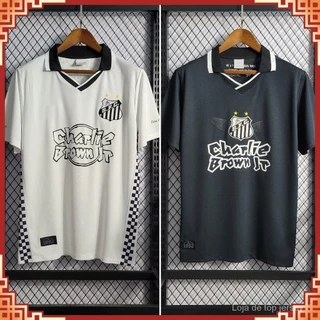 Camisa de time 22-23 Preto Branco Camisa de Futebol 【Frete grátis】