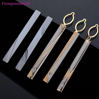 Finegoodwell3 Masculino Metal Simples Gravata Fivela Ouro Prata Cor Barra Fecho Clipe Braçadeira Laços Pino Moda Jóias Requintadas Para Presente De Casamento Modish